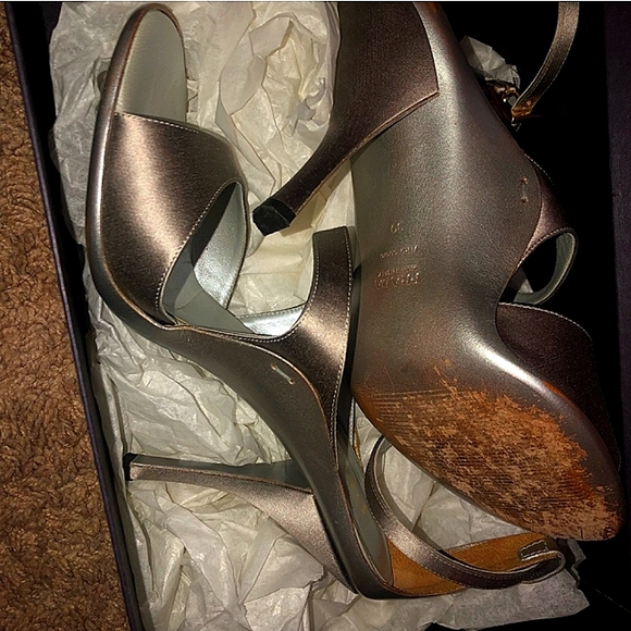 PRADA AUTHENTIC STRAPPY OPEN TOE PUMPS WITH BOX  EUC - Picture 4 of 6